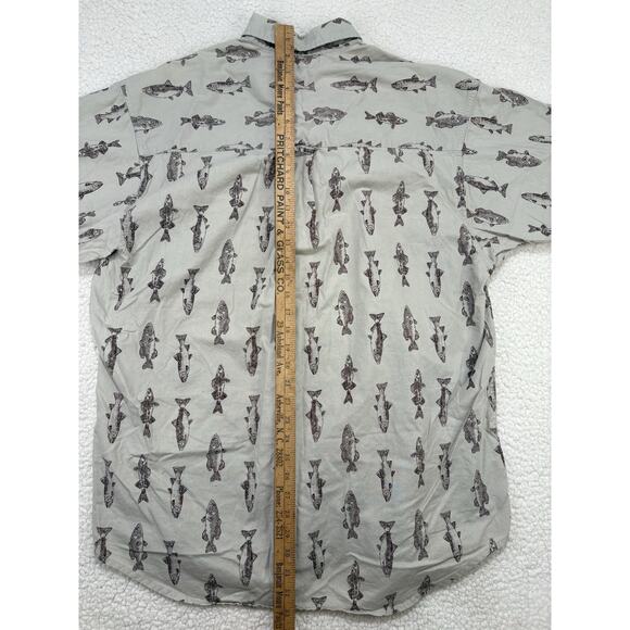 Vintage Columbia Button Down Shirt Mens Large Fly Fishing Lures All Over Print - Picture 7 of 8